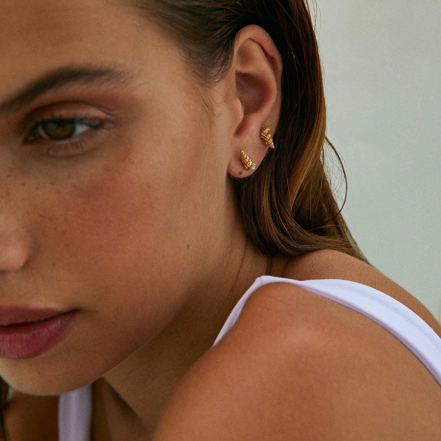 Conch Shells Pearl Earrings