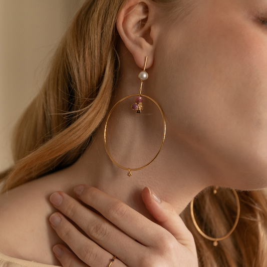 Forget Me Not Hoops
