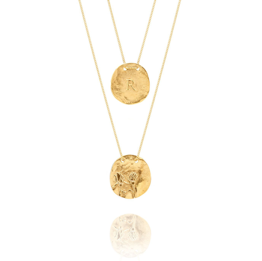 Golden Necklace R from Rosa