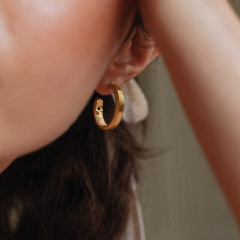 Lavender Inside Out Hoops