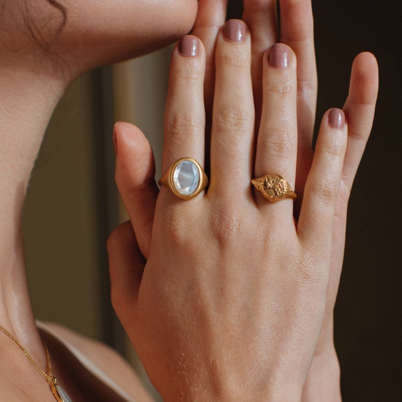 Oval Orange Blossom Ring