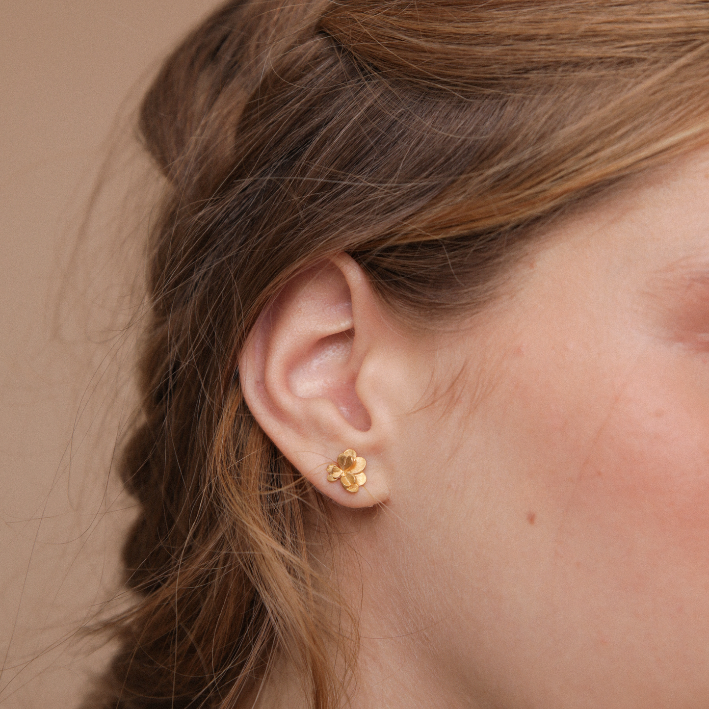 Pansy Flower Earrings