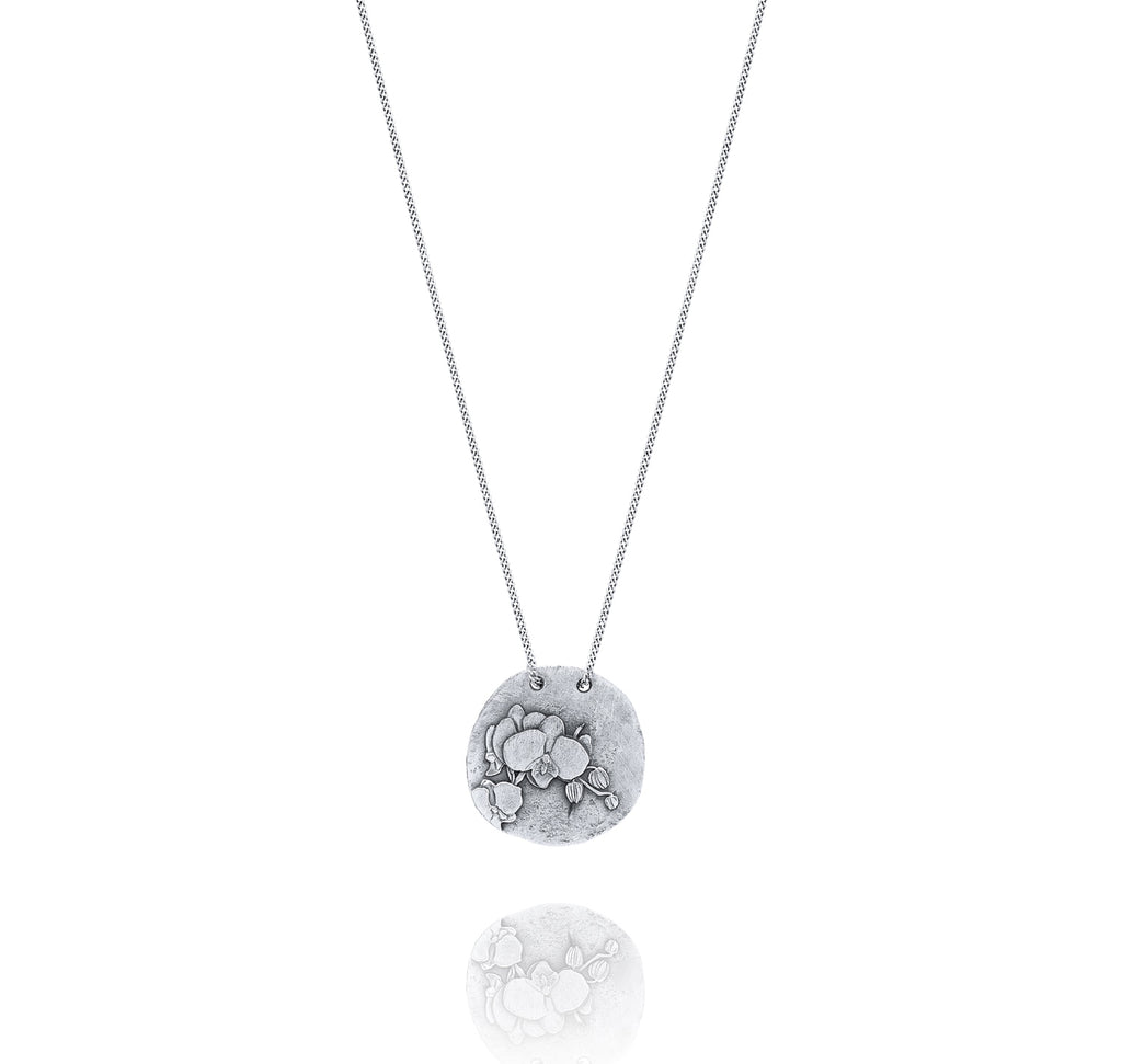 Silver Necklace O from Orquidea Back