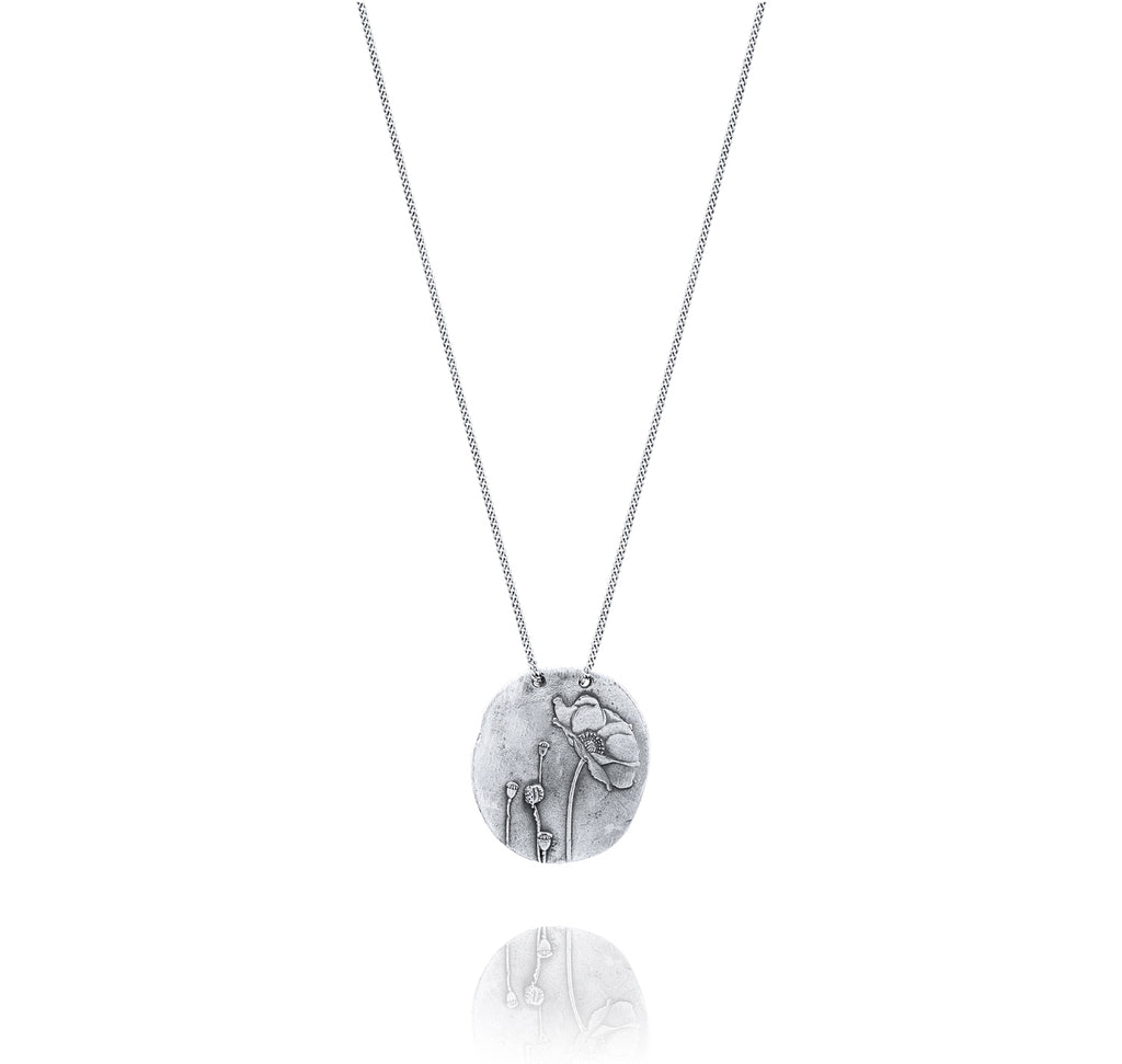 Silver Necklace P from Papoila Back