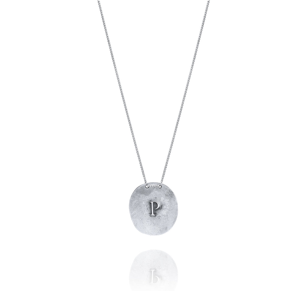Silver Necklace P from Papoila Front