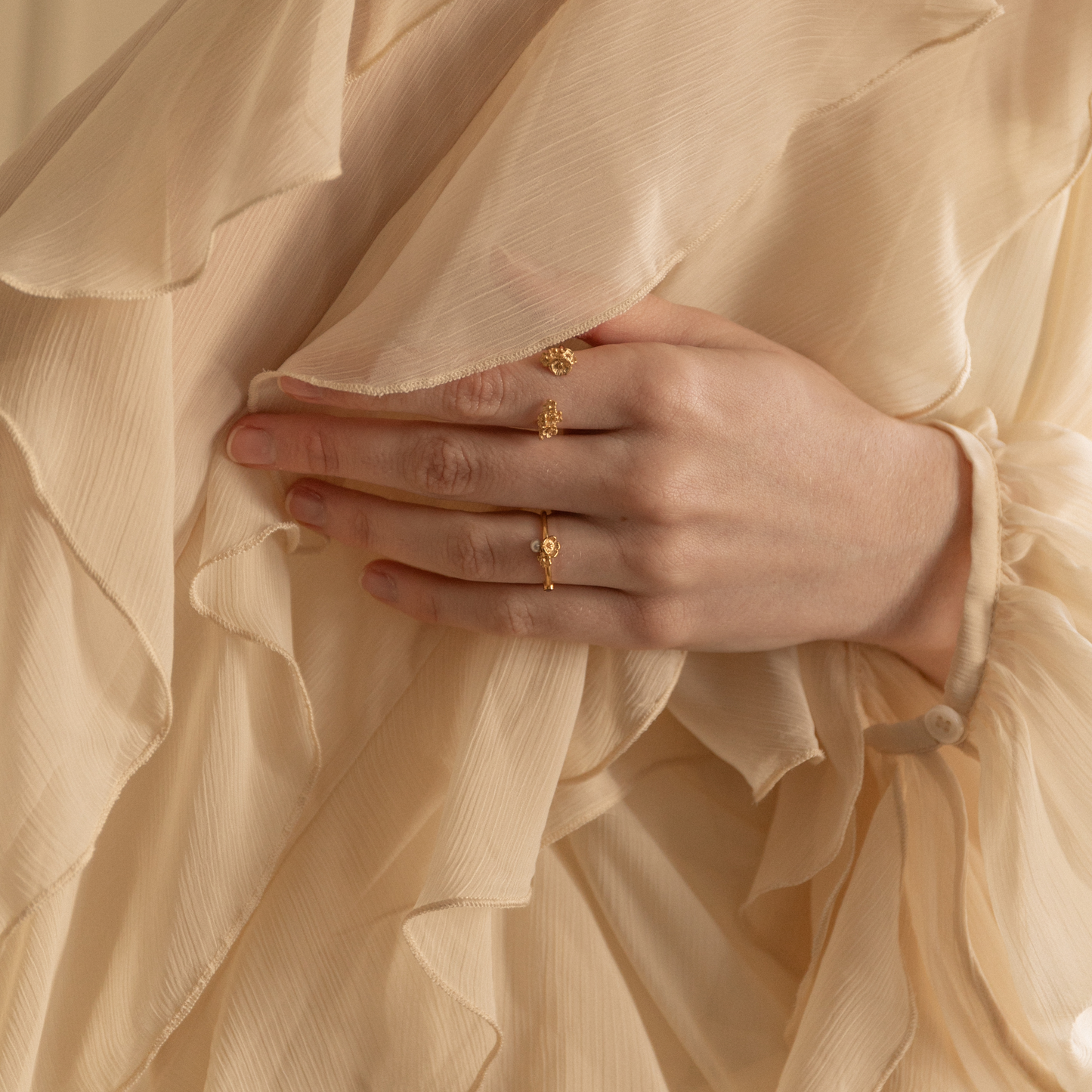 Anel Miosótis Branco