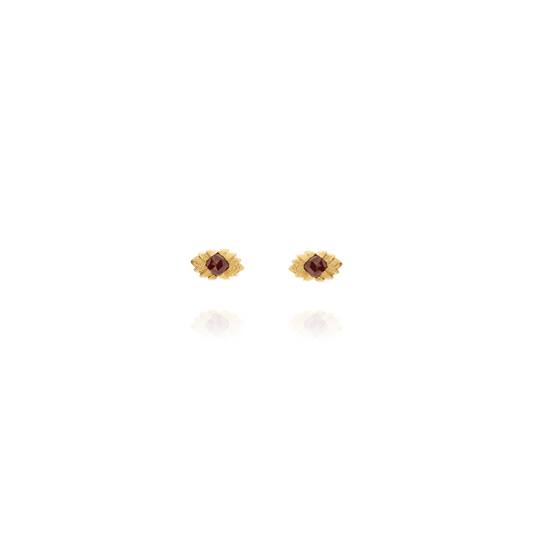 Bromelia Garnet Earrings
