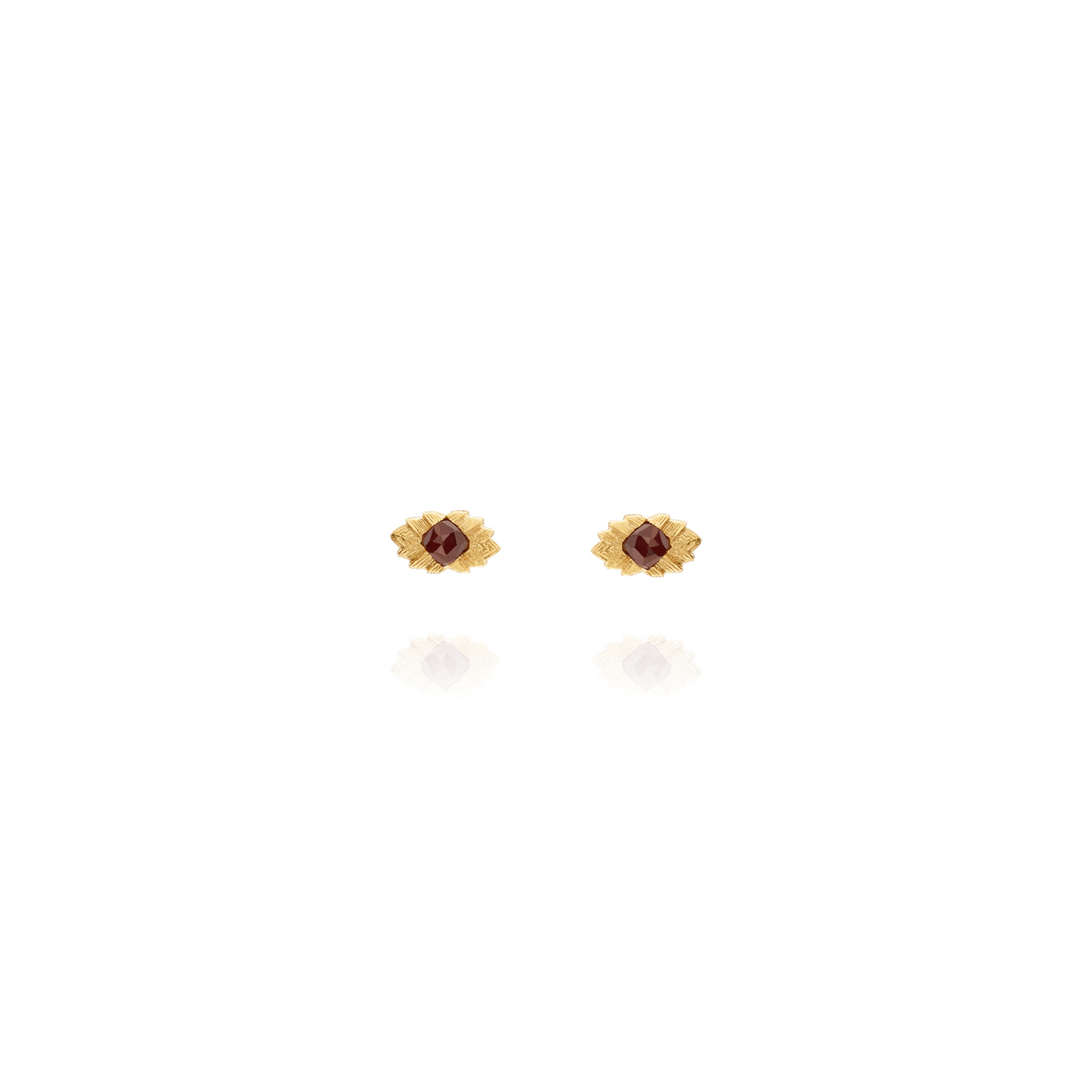 Bromelia Garnet Earrings