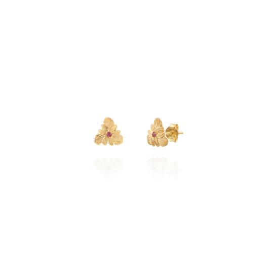 Pink Sapphire Bromelia Earrings