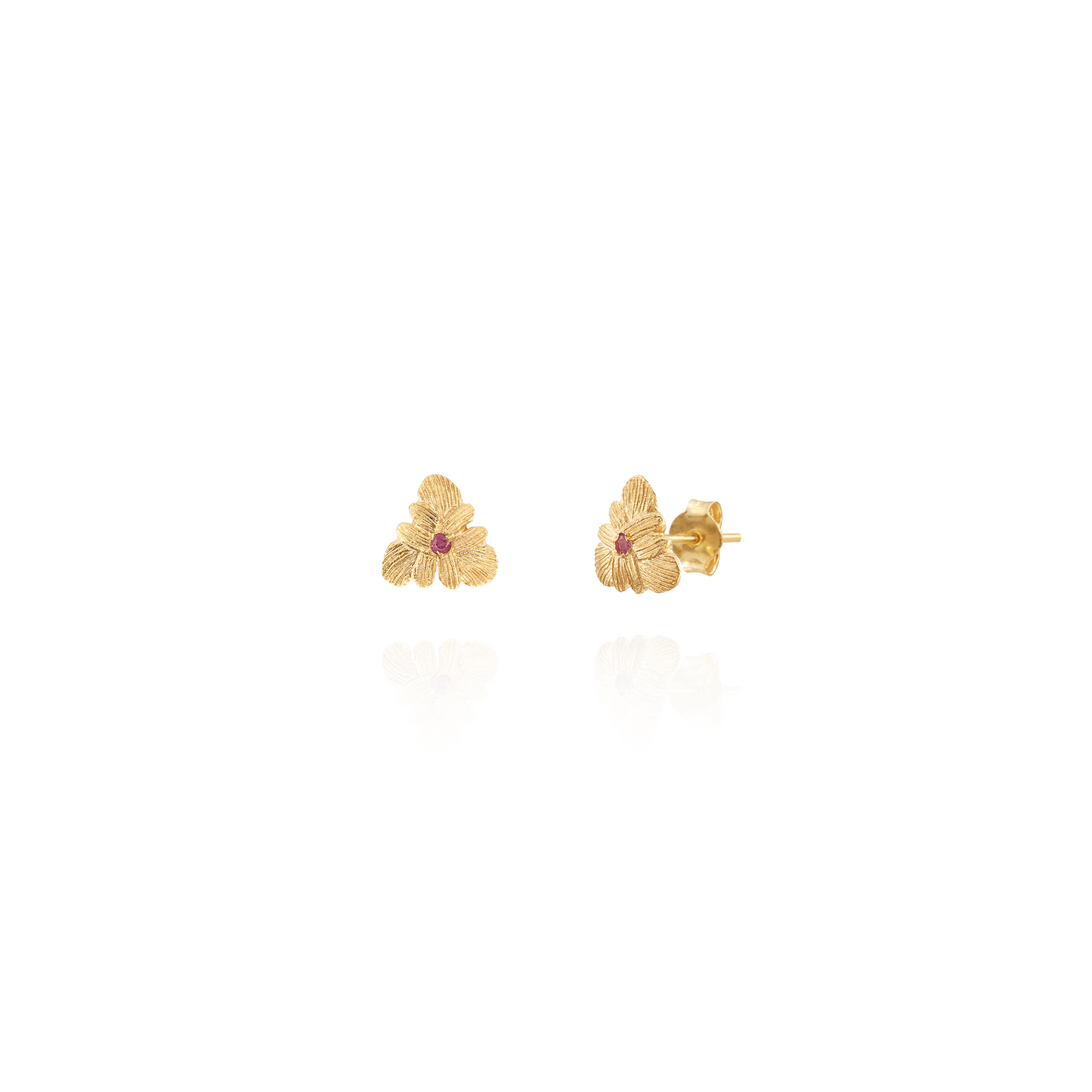 Pink Sapphire Bromelia Earrings