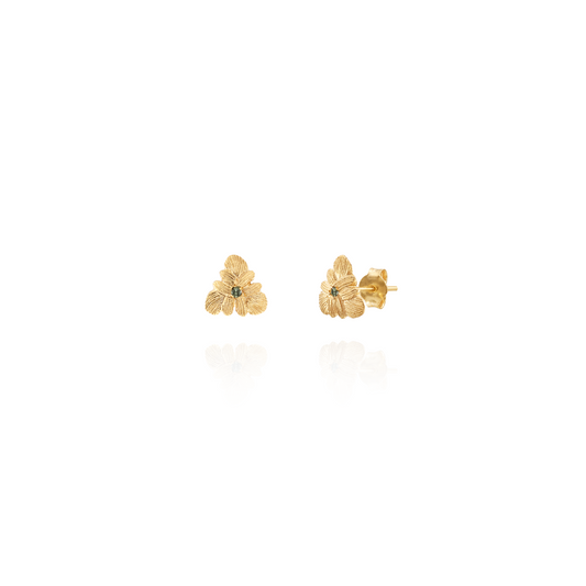 Green Sapphire Bromelia Earrings