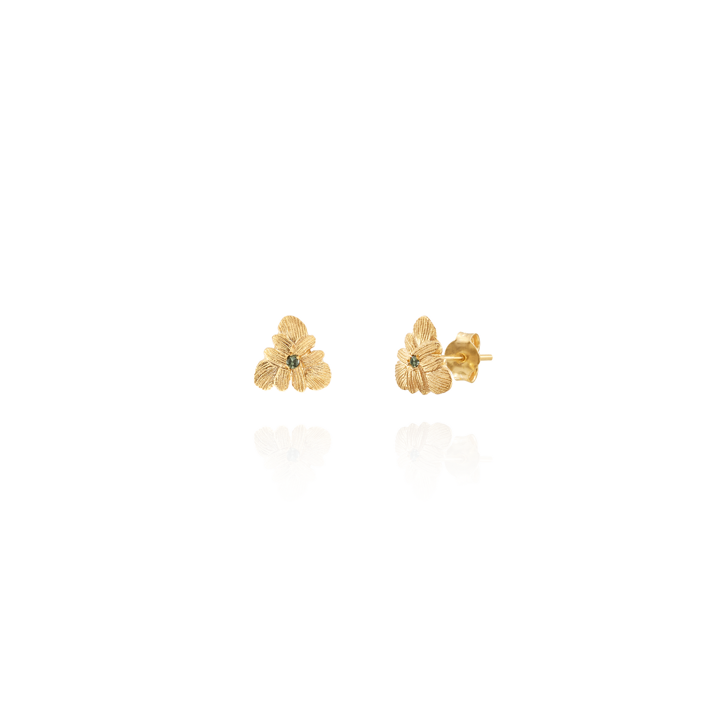 Green Sapphire Bromelia Earrings
