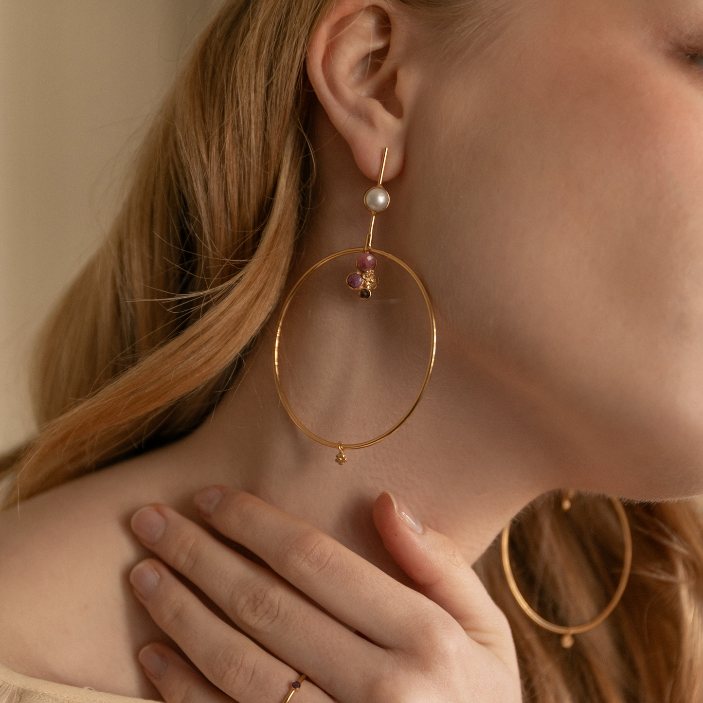 Forget Me Not Hoops