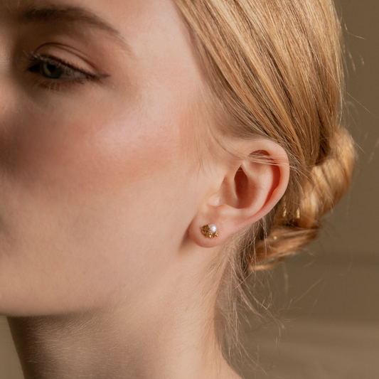 White Myosotis Earrings