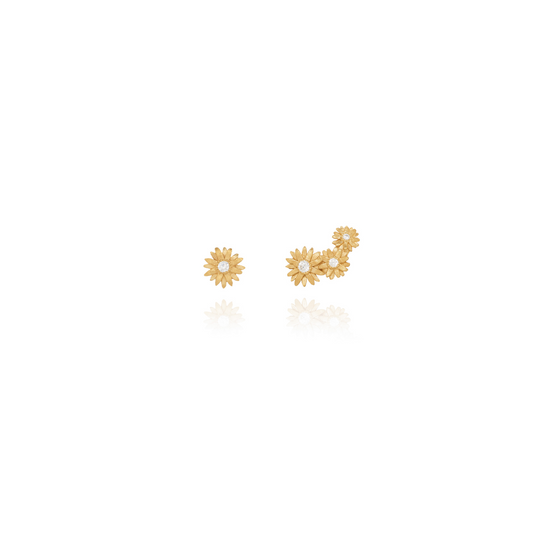 Asymmetric Daisy Earrings