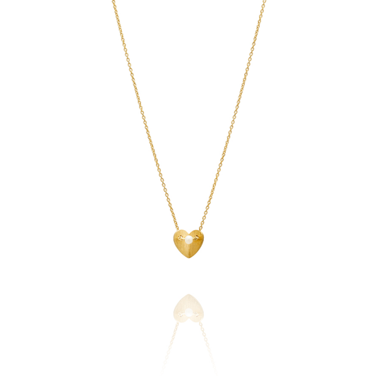 Heart and Pearl Necklace
