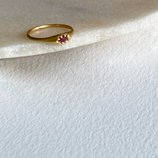 Ruby Petal Ring