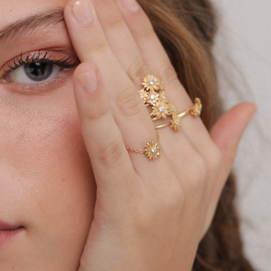 Mesh Daisy Ring