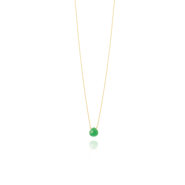 Drop Necklace with Chrysoprase
