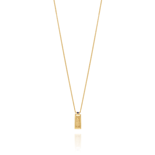 Elongated Lavender Necklace Back