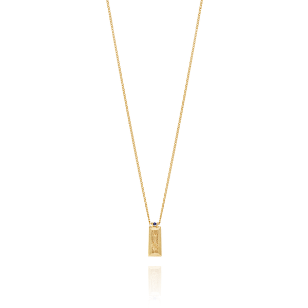 Elongated Lavender Necklace Front
