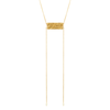 Fall Long Necklace with Rectangular Labradorite Back