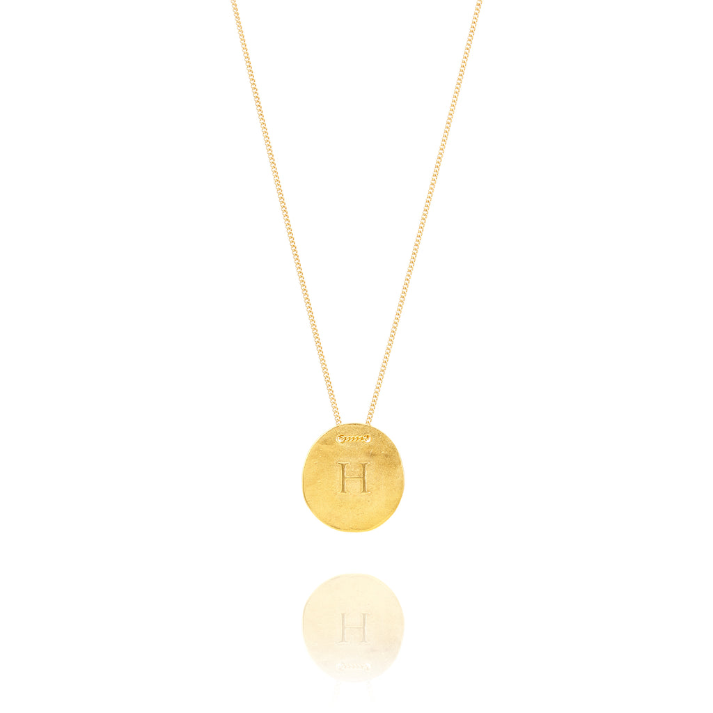 Golden Necklace H from Hortensia Front
