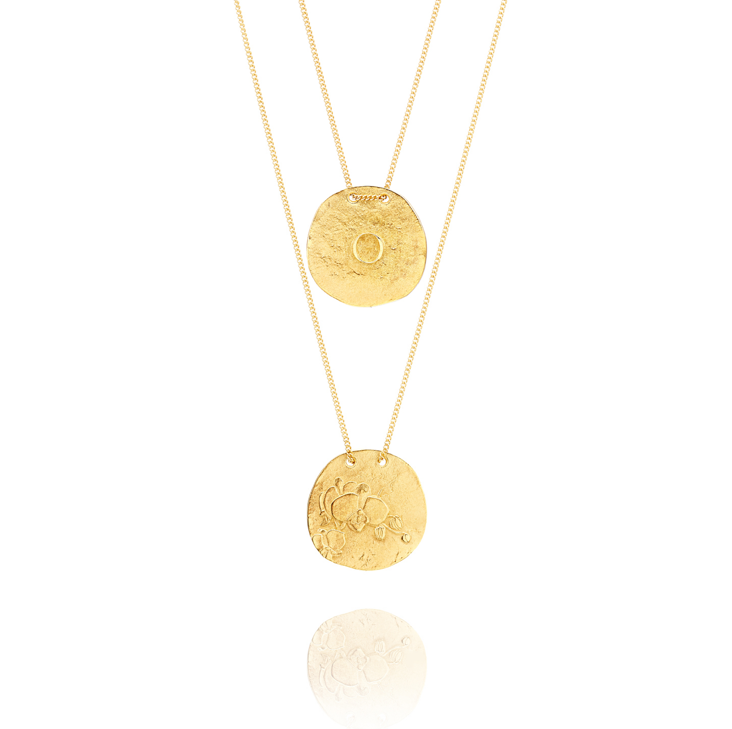 Golden Necklace O from Orquidea