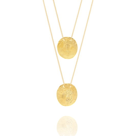 Golden Necklace U from Urze