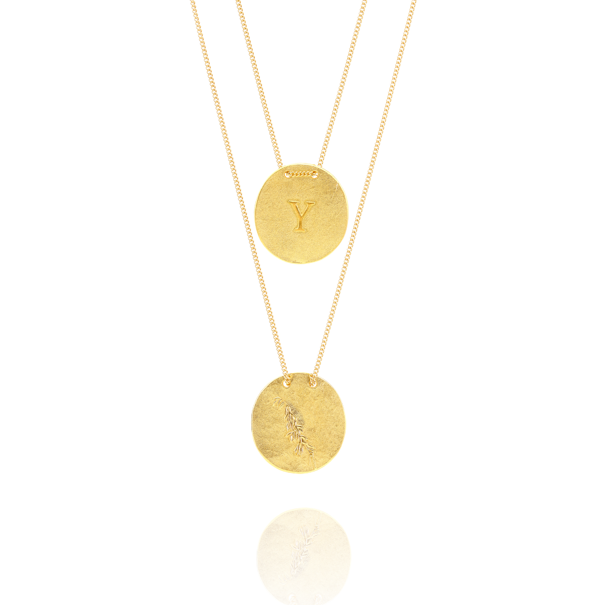Golden Necklace Y from Yucca 