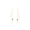 Long Forest Earrings with Larimar