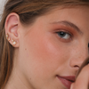 Model wearing Mini Star Earrings