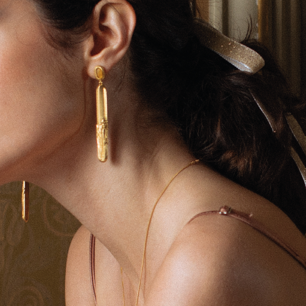 Narcissus Long Earrings - Sopro Parfum Collection
