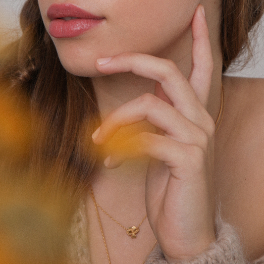 Pansy flower Necklace