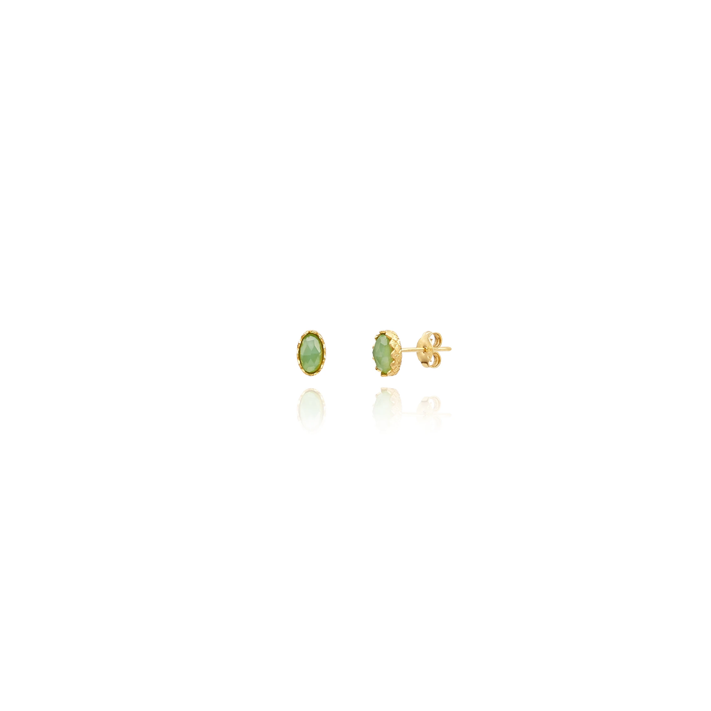 Sea Earrings with Chrysoprases