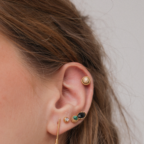 Sea Earrings with Onyx