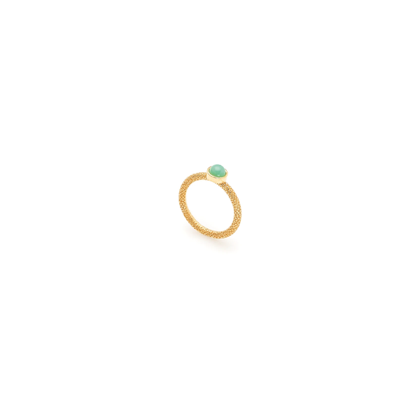 Sea ring with Chrysoprase