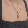 Short Forest Necklace with Scarab