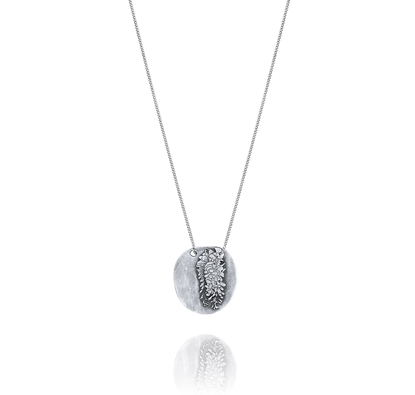 Silver Necklace G from Glicinea Back