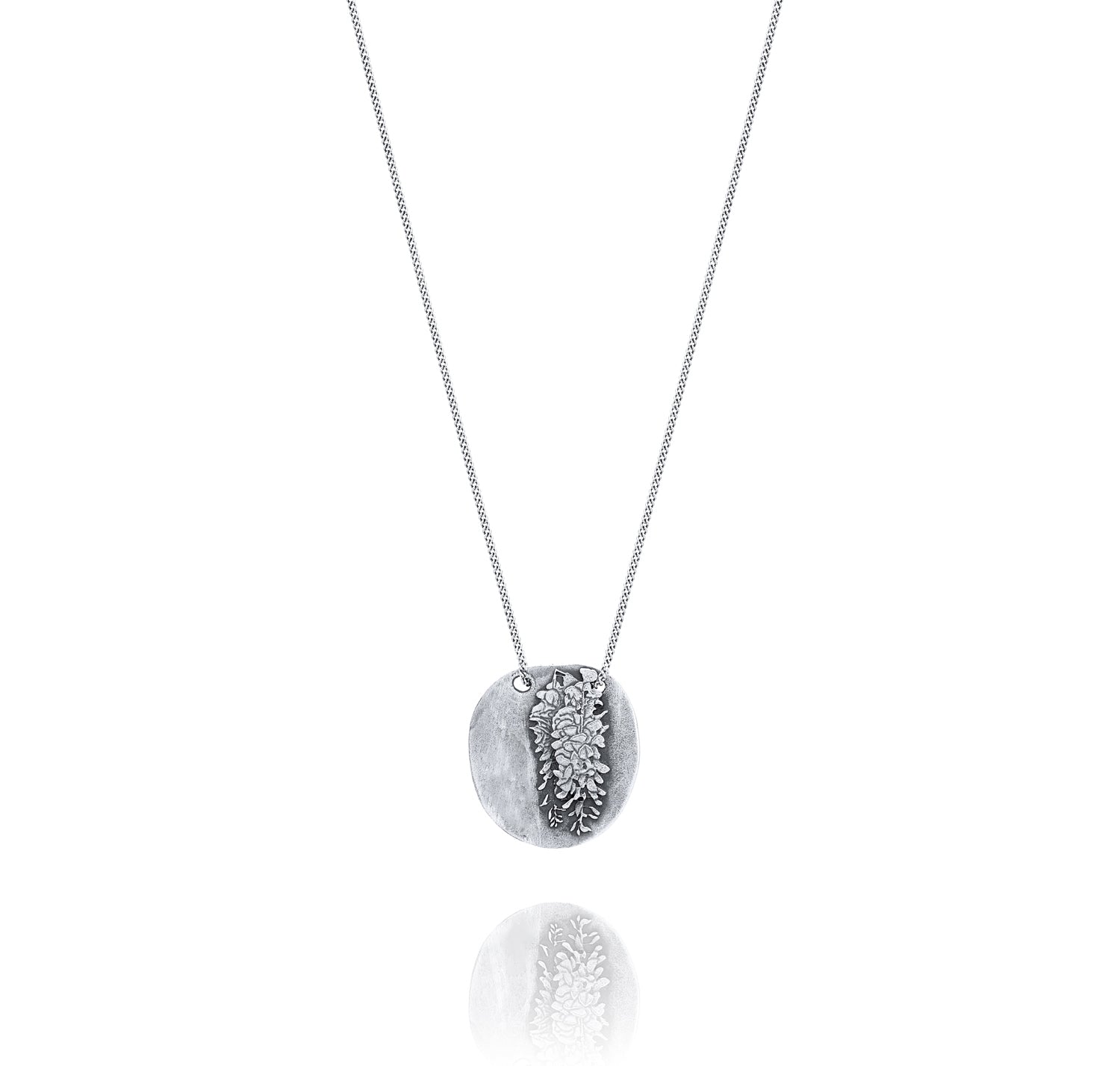 Silver Necklace G from Glicinea Back