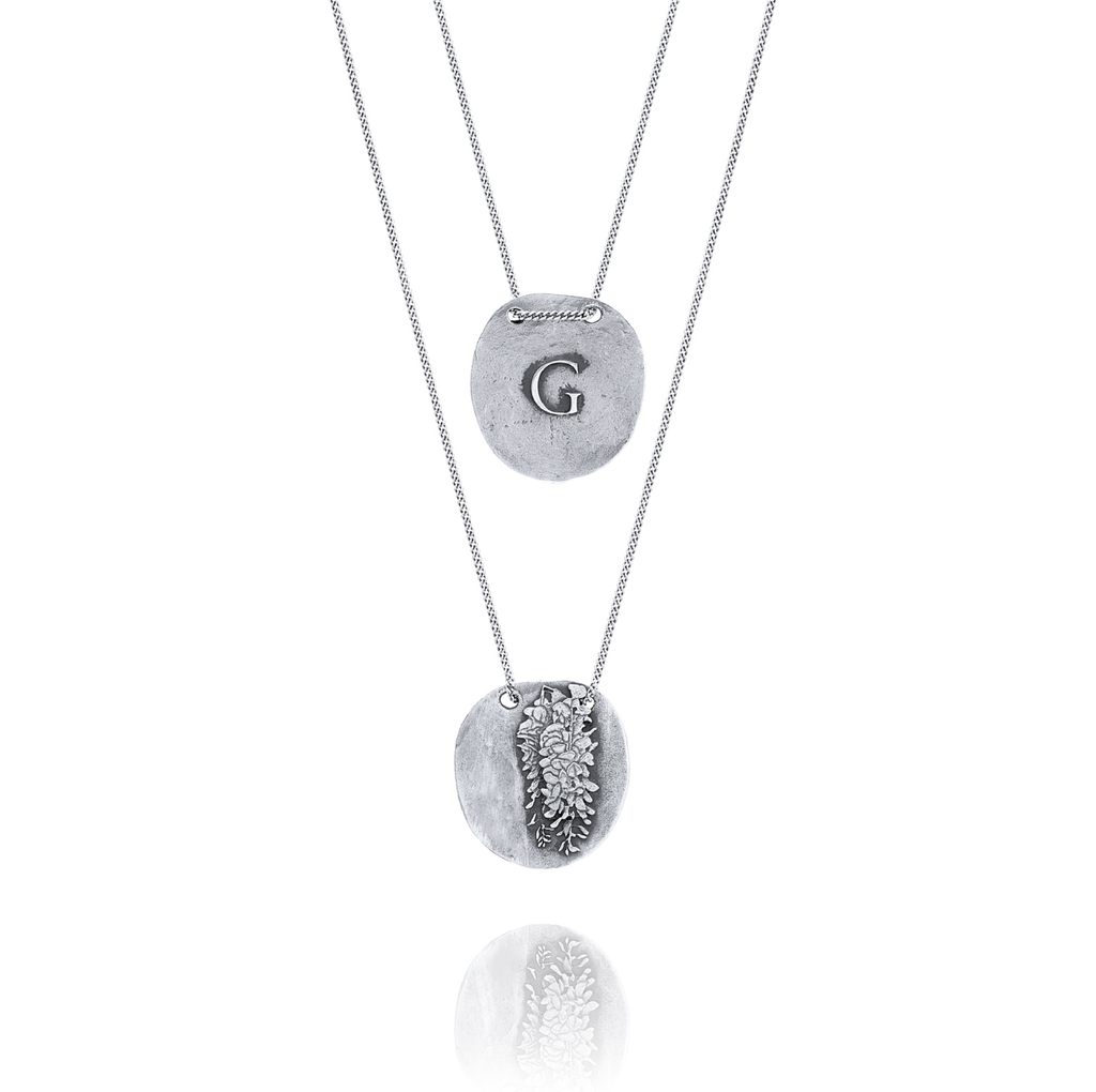 Silver Necklace G from Glicinea