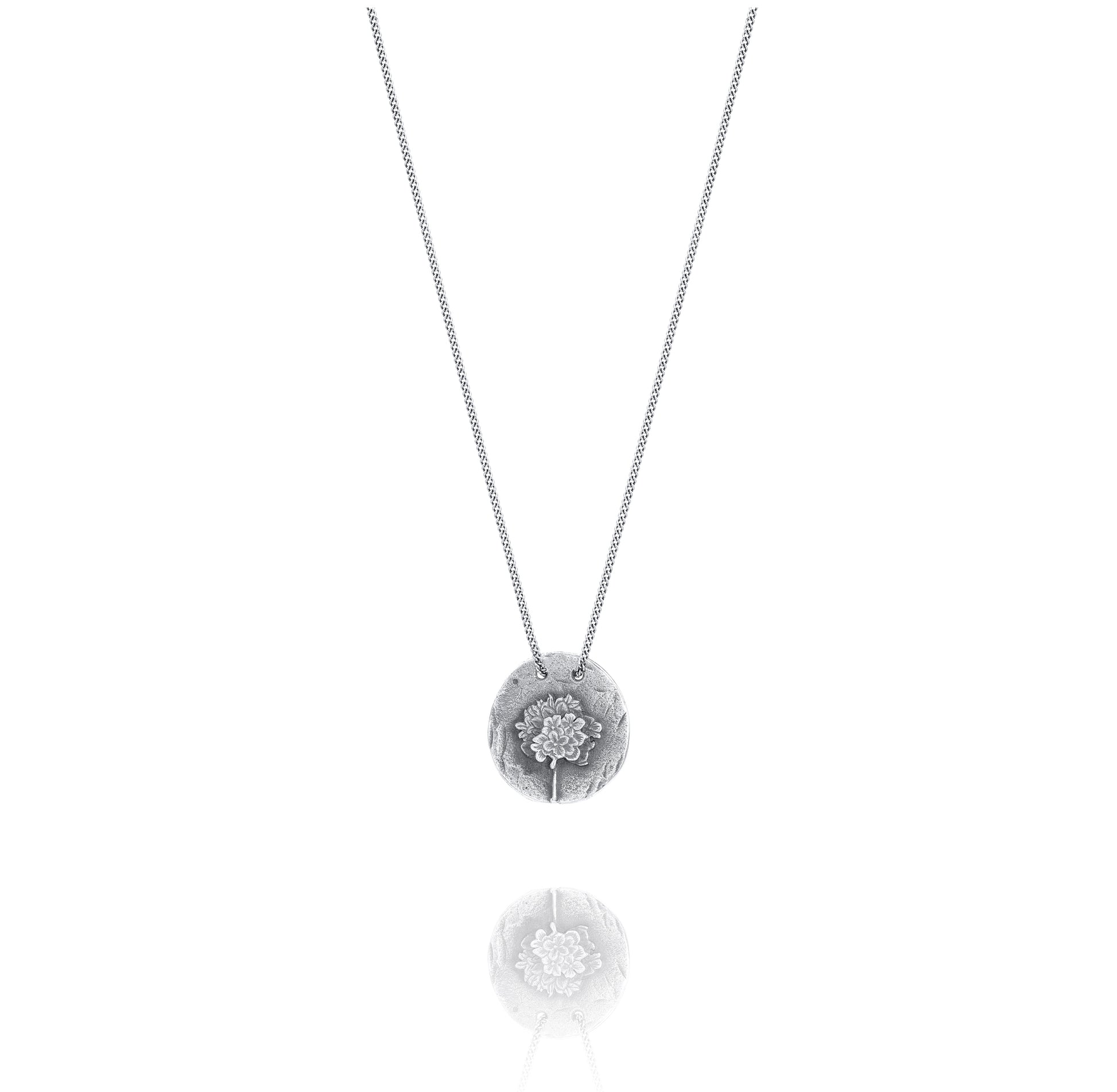 Silver Necklace H from Hortensia Back