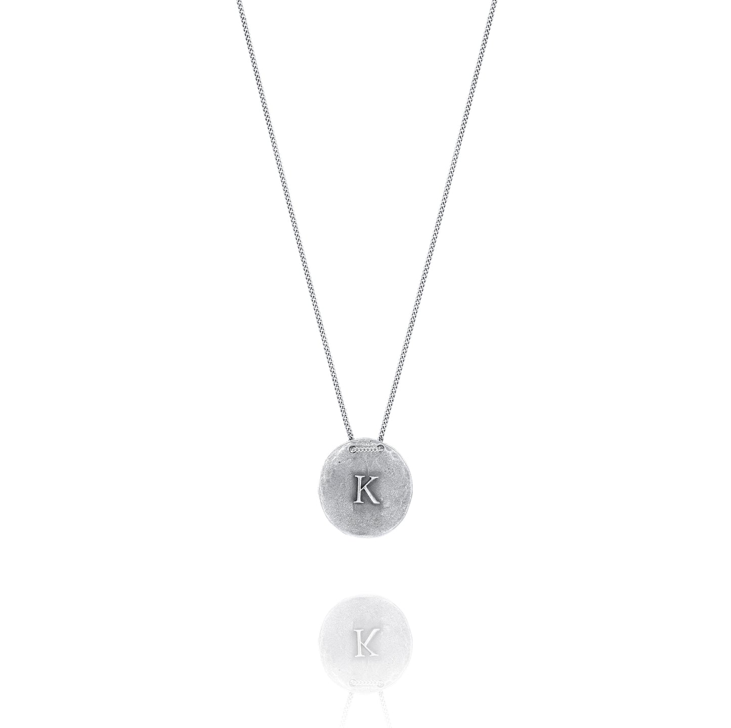Silver Necklace K from Kunzea Front