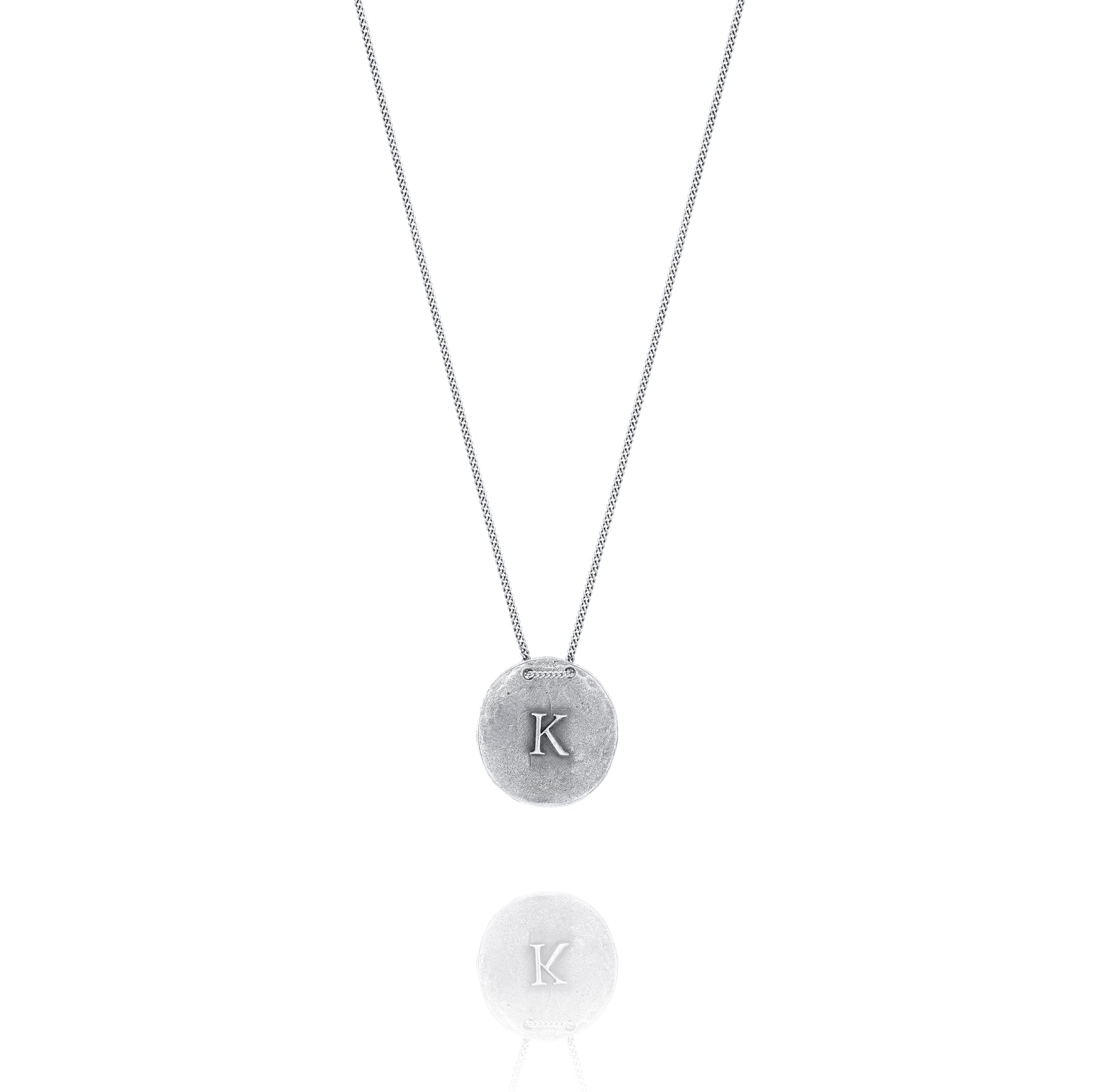 Silver Necklace K from Kunzea Front