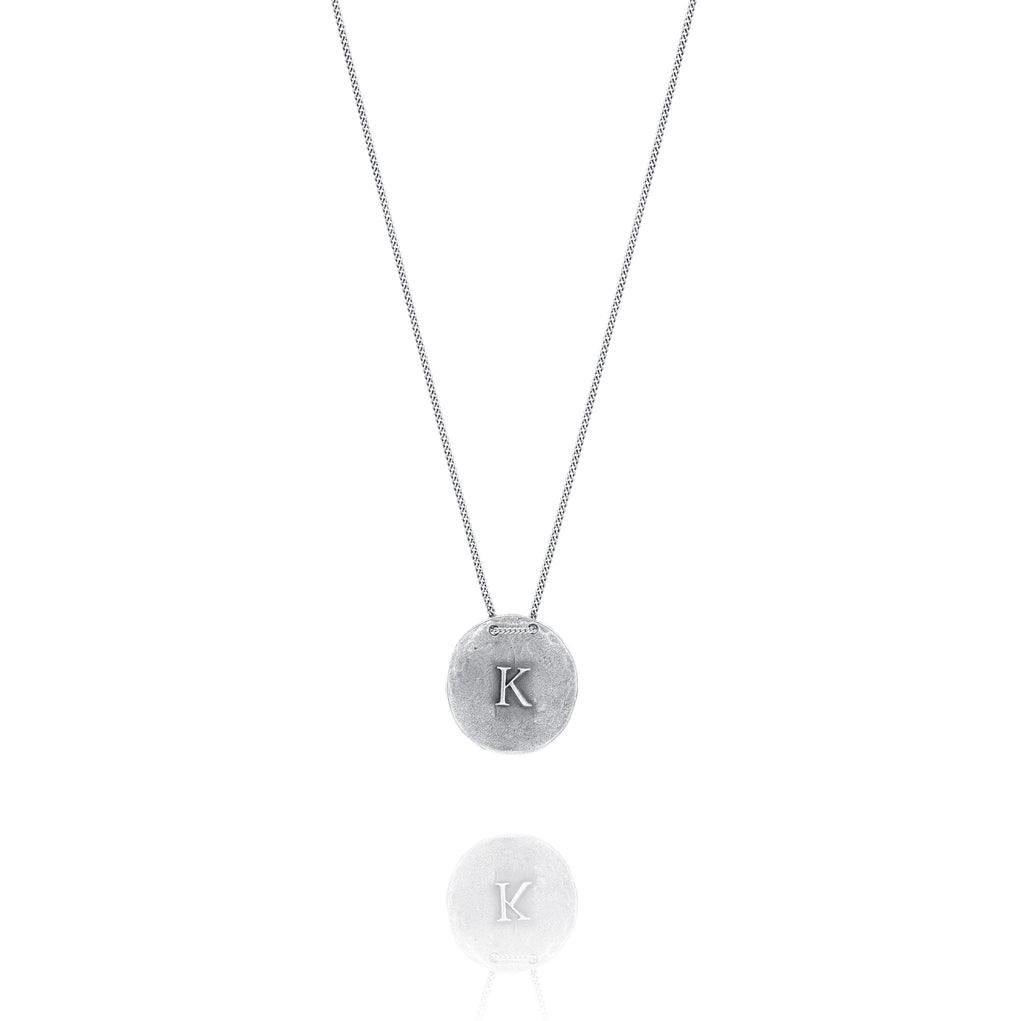 Silver Necklace K from Kunzea Front