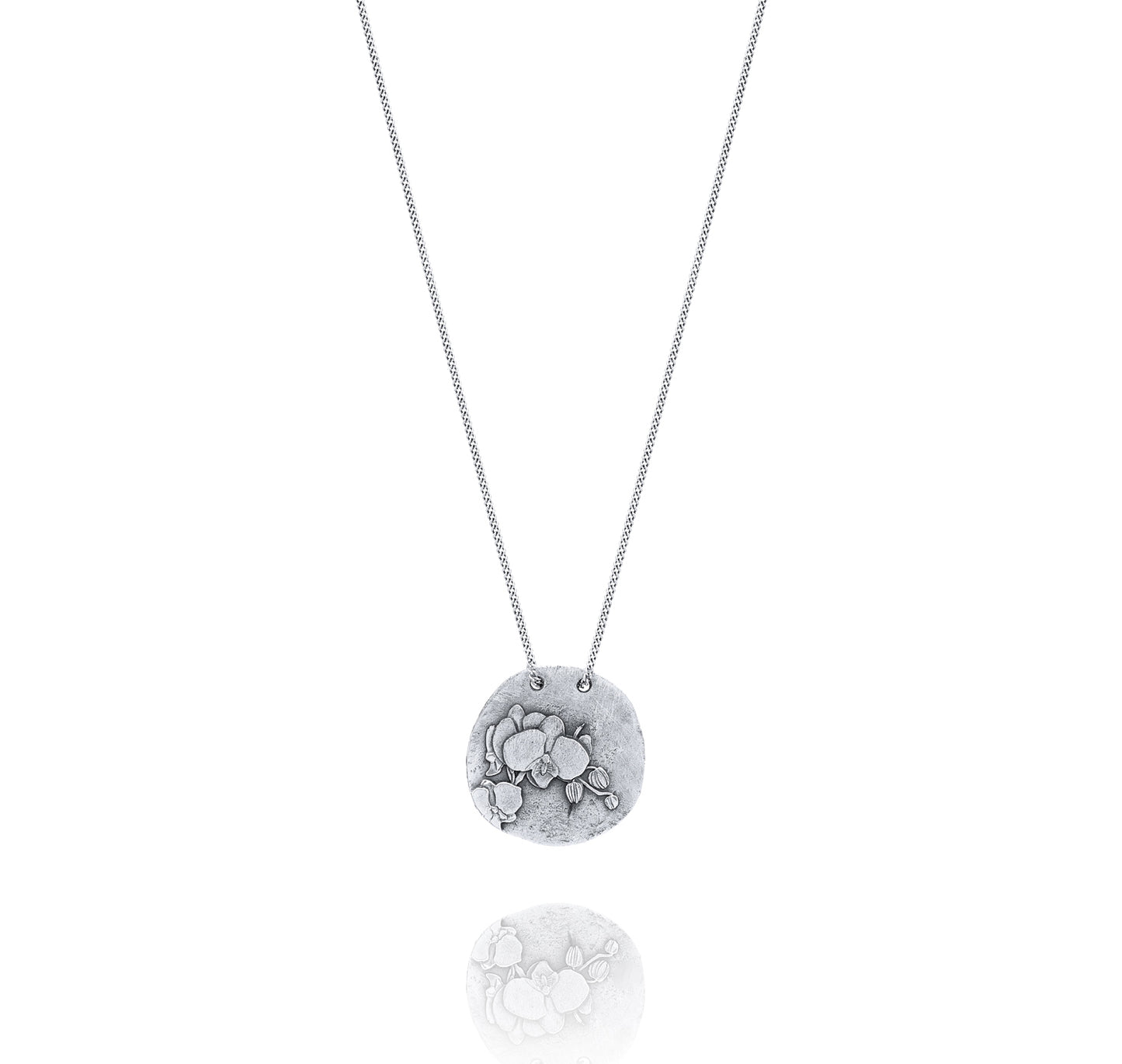 Silver Necklace O from Orquidea Back