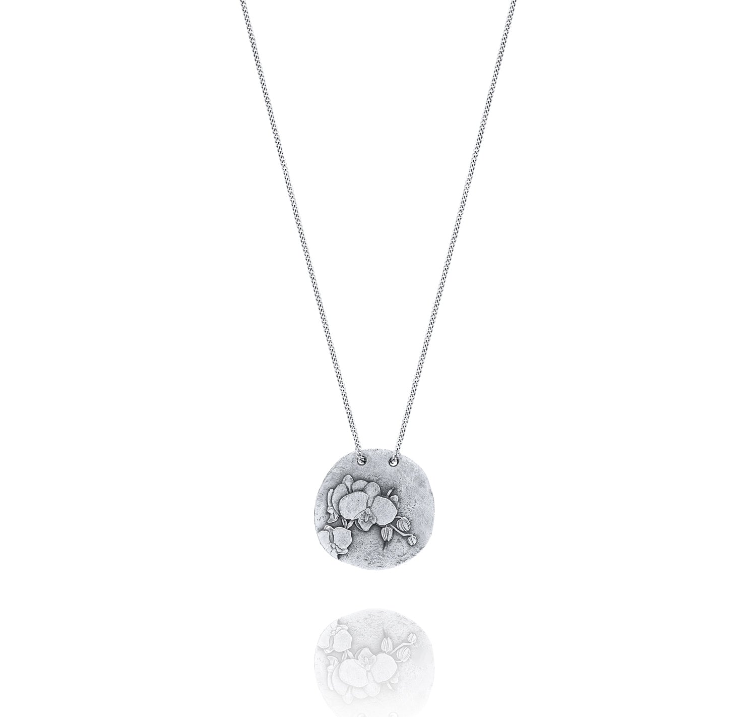 Silver Necklace O from Orquidea Back