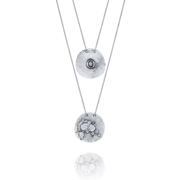 Silver Necklace O from Orquidea
