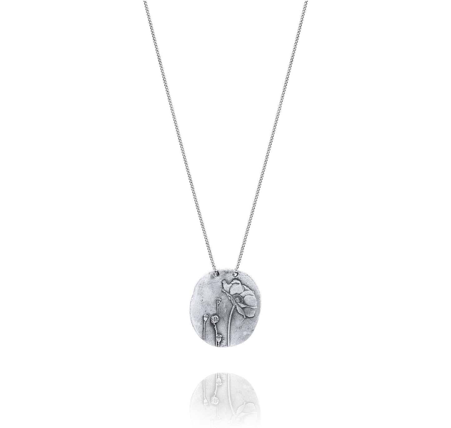 Silver Necklace P from Papoila Back