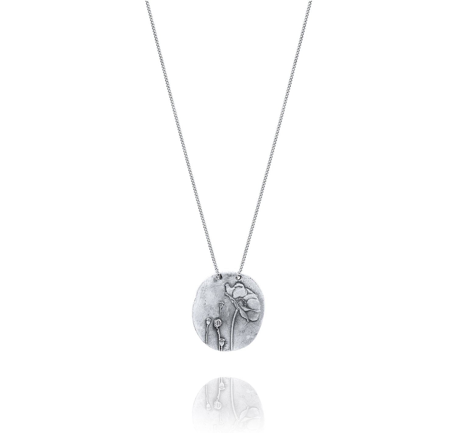 Silver Necklace P from Papoila Back